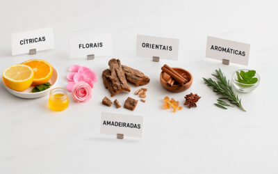 Como as famílias olfativas influenciam a composição de uma fragrância
